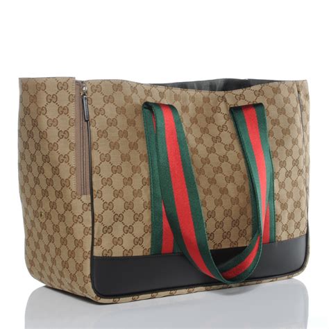 gucci monogram web dog carrier